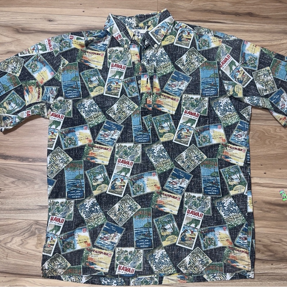Hawaiian Postcard Print Shirt